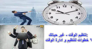 تنظيم الوقت - غير حياتك: ٦ خطوات لتنظيم و ادارة الوقت