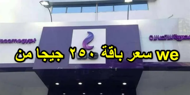 سعر باقة 250 جيجا من we