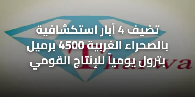 تضيف 4 آبار استكشافية بالصحراء الغربية 4500 برميل بترول يومياً للإنتاج القومي