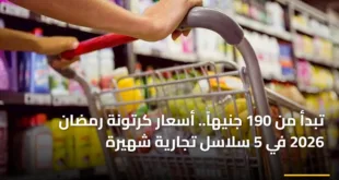 تبدأ من 190 جنيهاً.. أسعار كرتونة رمضان 2026 في 5 سلاسل تجارية شهيرة