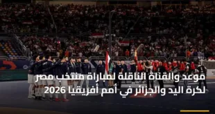 لاعبو منتخب مصر لكرة اليد خلال الاحتفال بالأهداف في بطولة أمم أفريقيا 2026