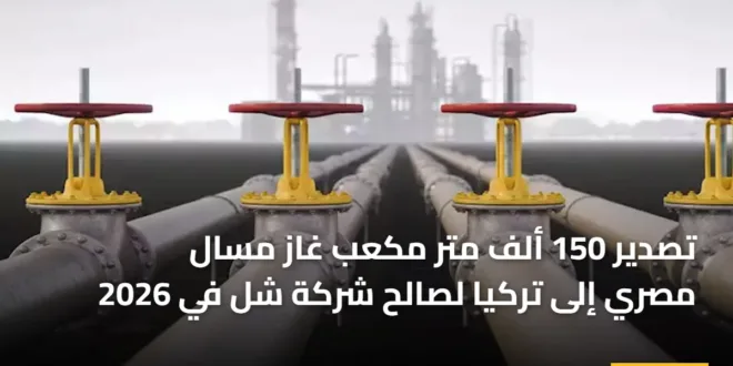 ناقلة غاز عملاقة في مجمع إدكو تستعد لتصدير شحنة من الغاز المسال لصالح شركة شل إلى تركيا في 2026