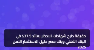 حقيقة طرح شهادات الادخار بعائد 37.5% في البنك الأهلي وبنك مصر: دليل الاستثمار الآمن 2025